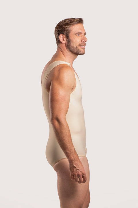 Male Compression Bodysuit Brief with Zipper (MG10)
