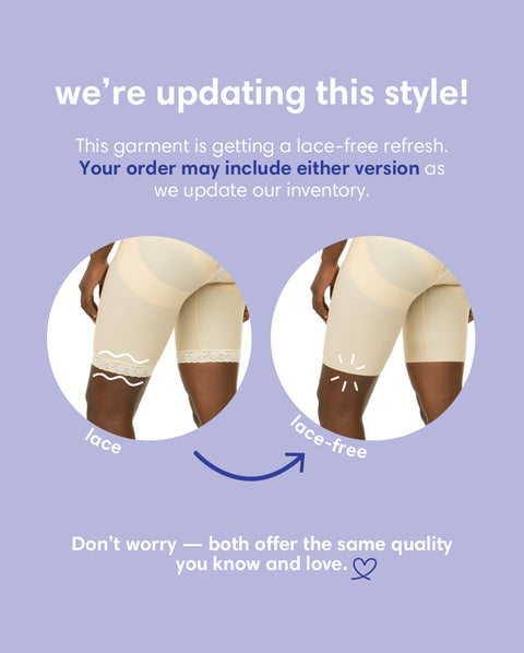 GluteLifting Mid-Thigh Bodysuit w/Front Closure & High Back (BE13)