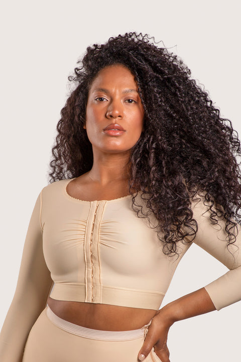 Underbust Length Bra/Vest with Medium Sleeves (VS02-MS)