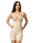 2nd Stage Body Suit Mid Thigh Length W/Suspender Buttocks Enhancing Compression Girdle (BE06) - Isavela Compression Garments