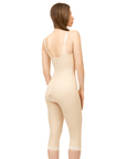 2nd Stage Body Suit Below the Knee Length with Suspender Closed Buttocks Enhancing Compression Girdle (BE08-BK) - Isavela Compression Garments