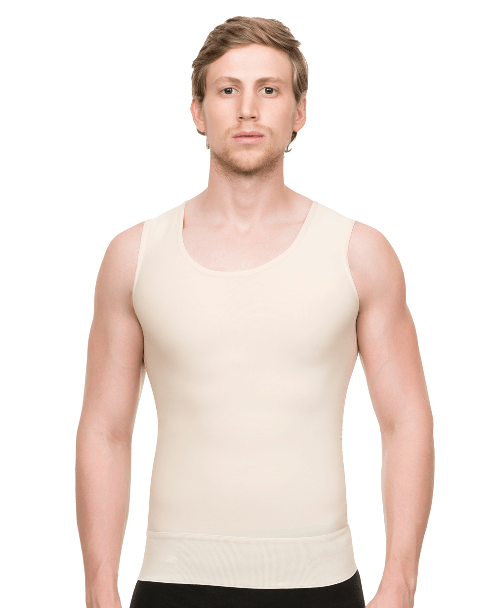 2nd Stage Male Abdominal Cosmetic Surgery Compression Vest with 3" Elastic Waist Band (MG05)
