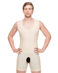 2nd Stage Male Full Body Above Knee Length Abdominal Cosmetic Surgery Compression Garment (MG08) - Isavela Compression Garments