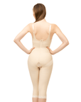 Body Suit Below the Knee Length with Suspender Closed Buttocks Enhancing Compression Girdle with Zipper (BE07-BK)