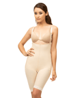 Body Suit Mid Thigh Length with Suspender Plastic Surgery Compression Garment with Zipper (BS03)