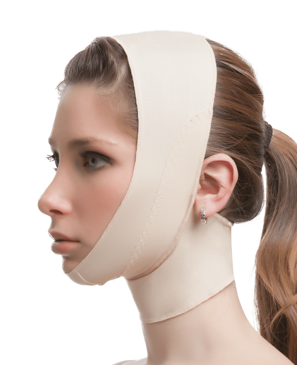 Chin Strap Support Compression Garment with Medium Neck Support (FA02, FA03) - Isavela Compression Garments