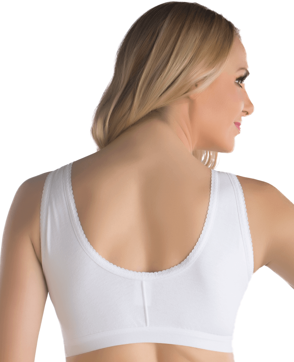 Cotton Bra with 2” Elastic &amp; Hook and Eye Closure (CB02) - Isavela Compression Garments