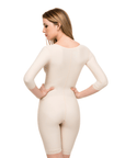 Full Body Suit Mid Thigh Length Plastic Surgery Compression Garment with Bra (BB09) - Isavela Compression Garments