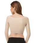 Long Sleeve Breast Augmentation/Reduction Support Bra/Vest (Underbust Length) (Bolero) (VS02-LS) - Isavela Compression Garments