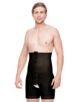 Male High-Waist Abdominal Cosmetic Surgery Compression Girdle Mid Thigh with Zippers (MG09) - Isavela Compression Garments