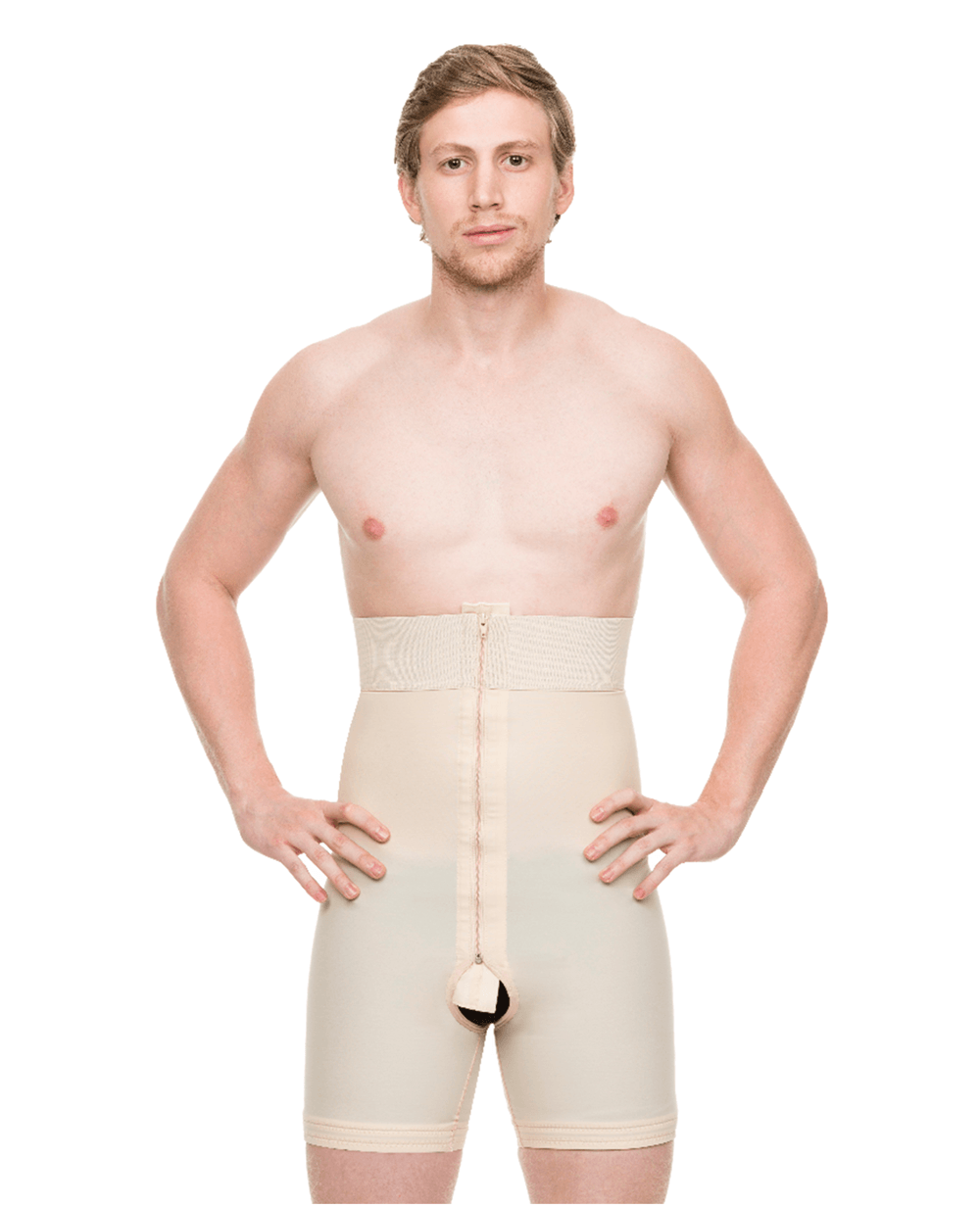 Isavela Stage 1 High Waisted Abdominal Girdle with Separating Zippers -  Below Knee