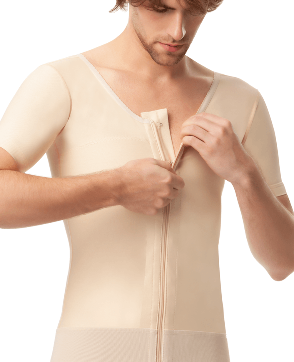ABDOMINAL POST-SURGICAL COMPRESSION GARMENT WITH EXTENDED BACK