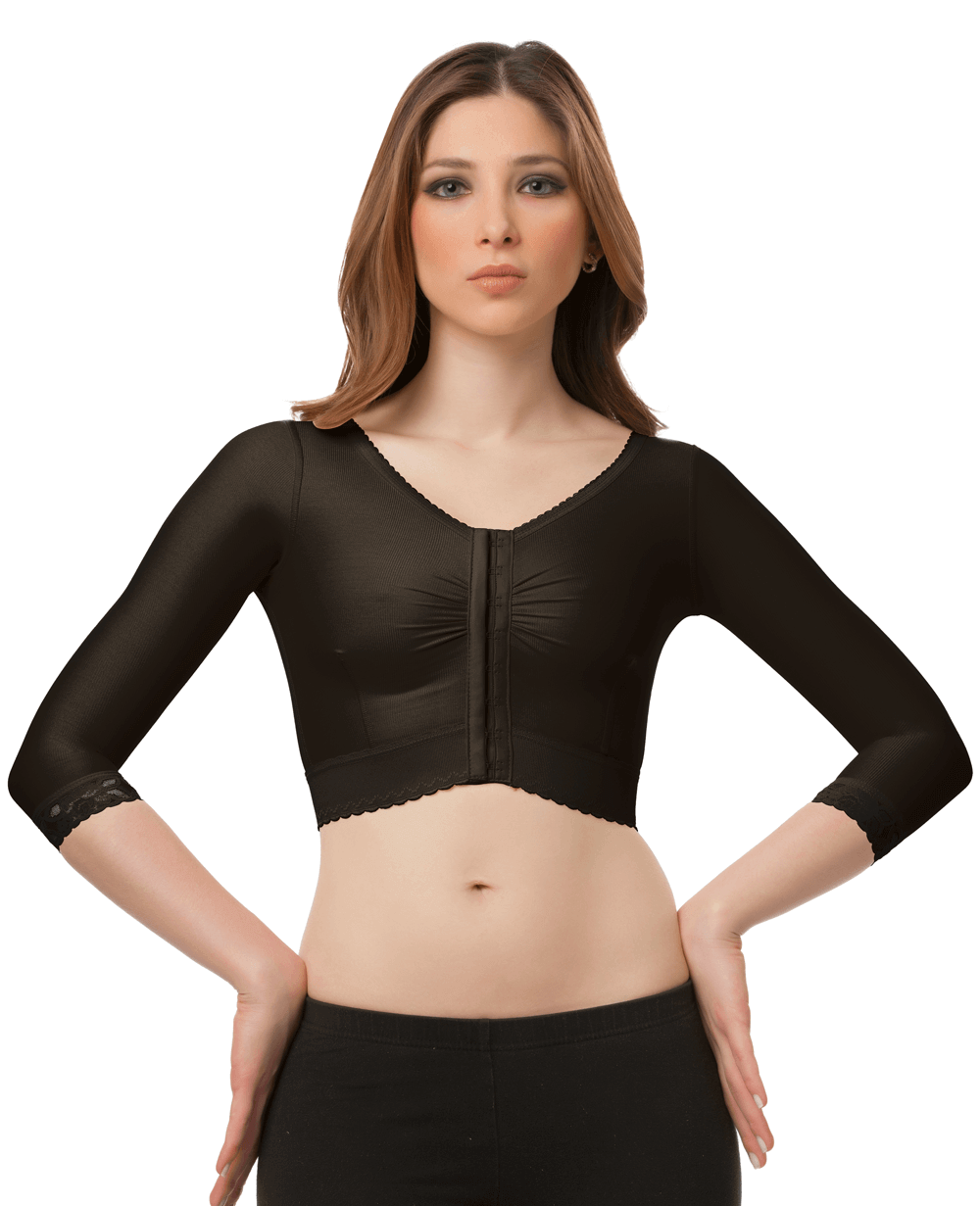 Post-op Bra After Breast Enlargement or Reduction - Black Size XS