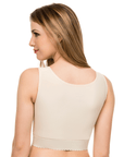 Sleeveless Breast Augmentation (Waist Length) Support Vest/Bra with Front Zipper (VS04) - Isavela Compression Garments